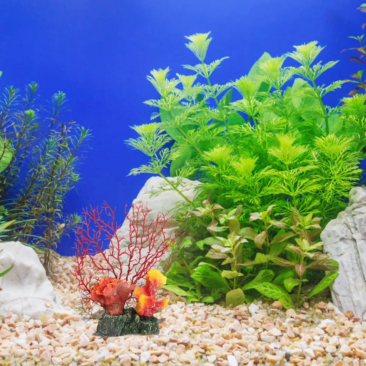 

Resin Fish Tank Coral Branch Decoration Natural Lifelike Aquarium Landscape Underwater Coral Ornament Safe for Fresh Salt Tanks