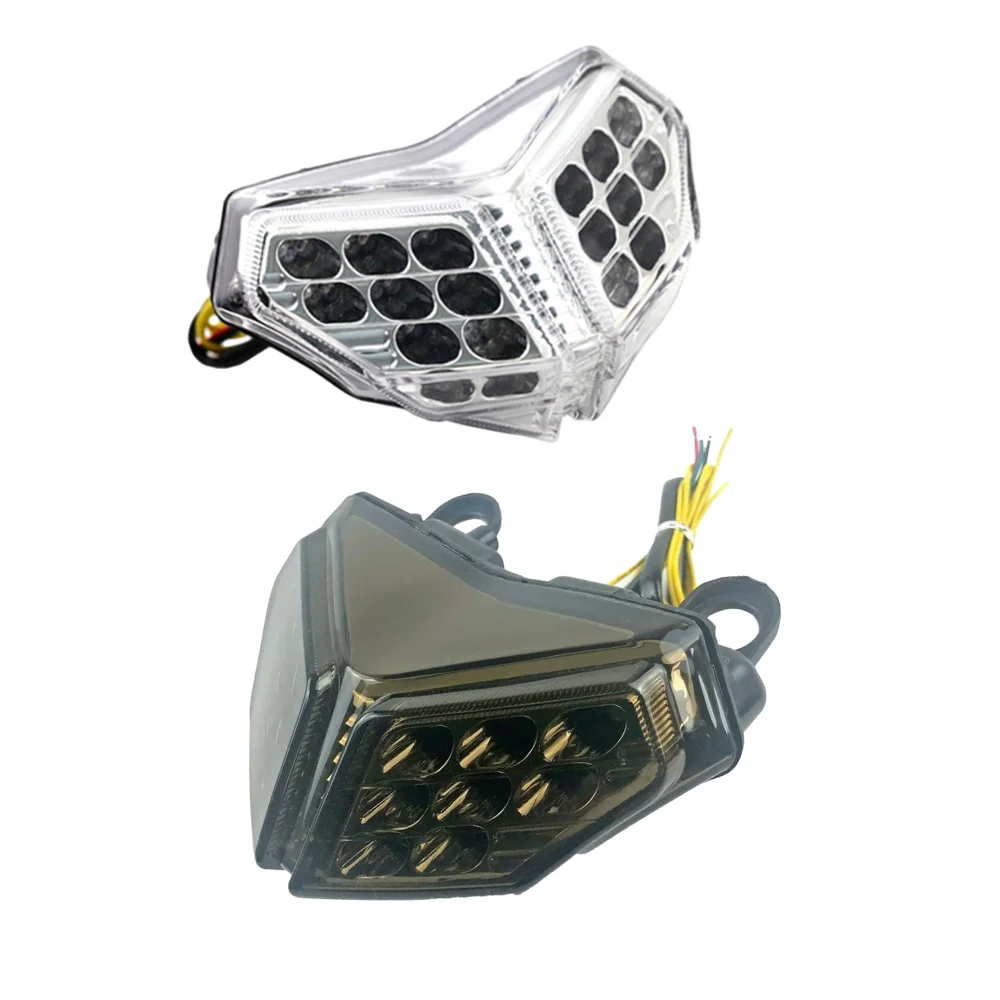 1 unidad de luz trasera LED integrada para motocicleta, luz roja/ámbar de 12V para DUCATI 848/EVO para DUCATI 1098 para DUCATI 1198/S/R