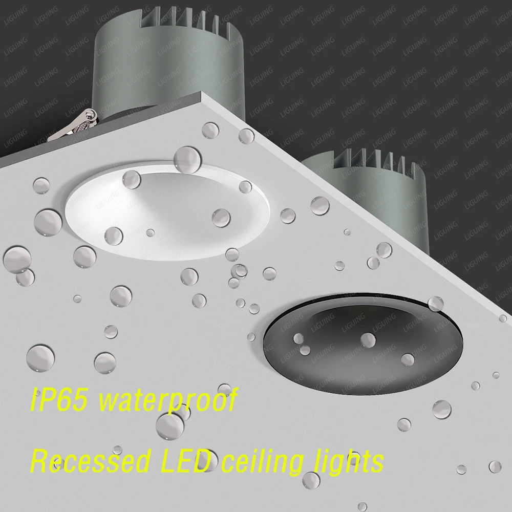 

Embedded Waterproof LED Ceiling Lights Recessed led downlights Spotlight Dimmable IP65 For Kitchen Washbasin Bathroom Home Decor