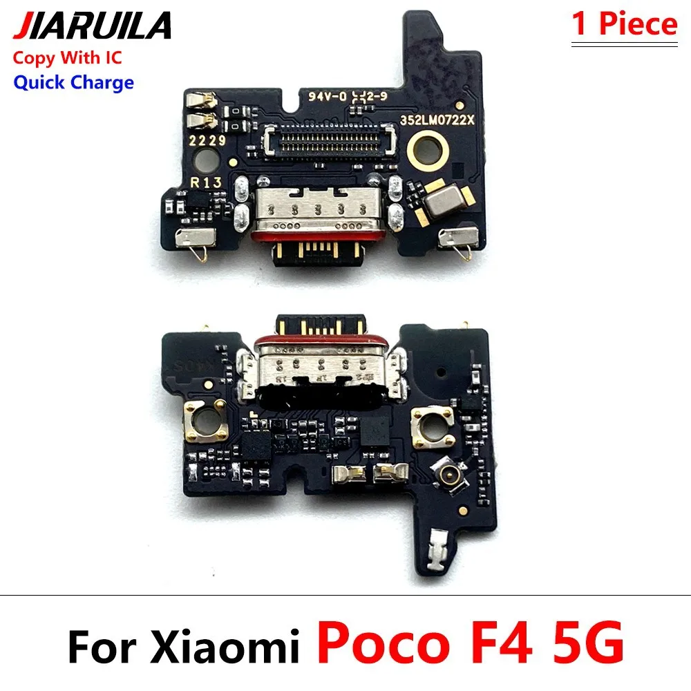 10Pcs，USB Charging Port Dock Connector Microphone Board Flex Cable For Xiaomi Poco C40 F2 Pro F3 F1 X3 Pro M4 X4 Pro 4G F4 5G M2