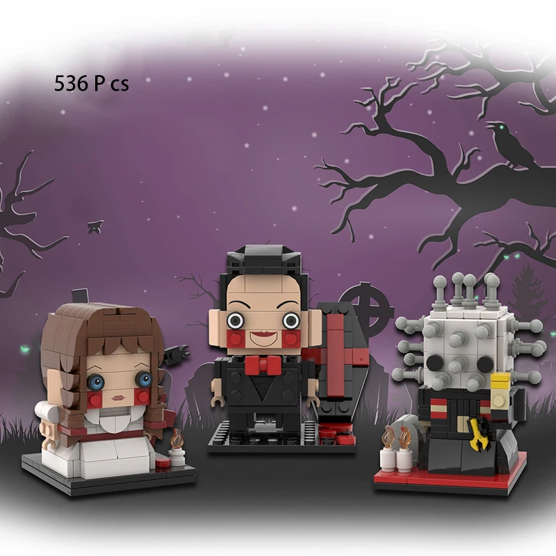 Halloween Horror Movie Doll MOC Building Blocks Compatible With LEGO Zombie Ghost Doll/Vampire/Banette/Needle Ghost Bricks Toys