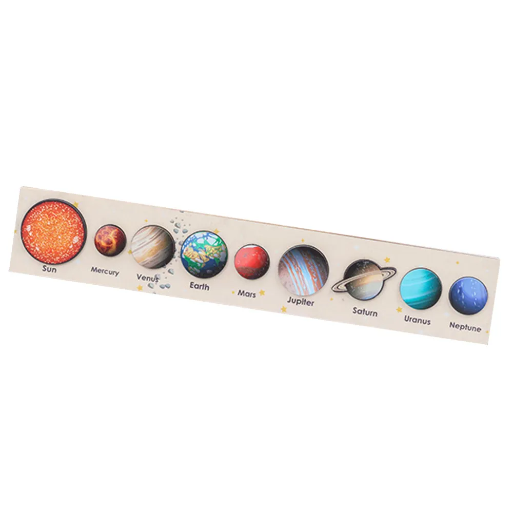 

1Set Solar System Matching Puzzle Educational Wooden Planet Cognition Puzzle for Kids Early Learning Solar System Model