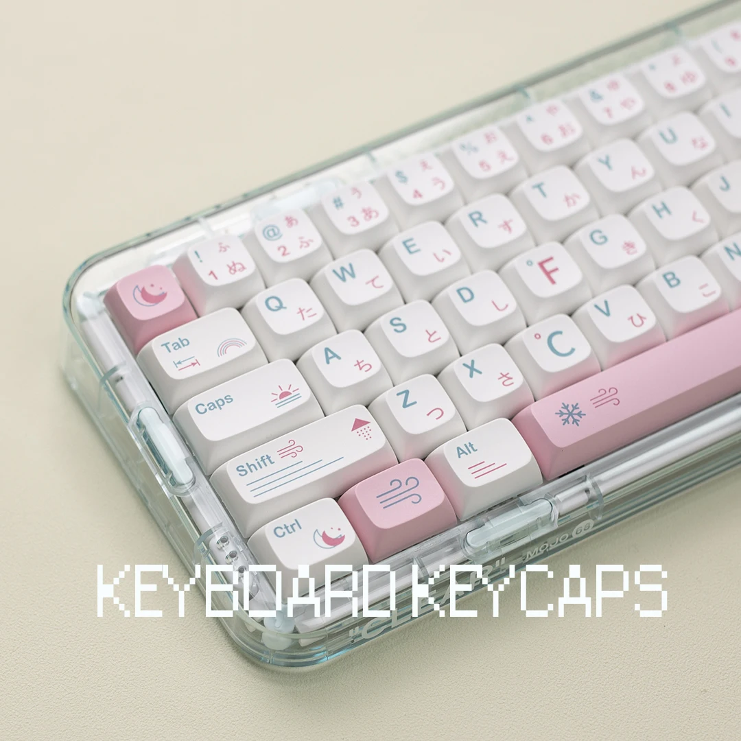 Minimalist Weather PBT Keycaps DYE-SUB XDA Profile Keycaps for Mechanical Keyboard Sublimation Personalized KEYBOARD KEYCAP