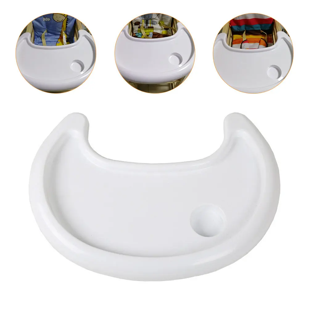 Baby Dining Tray Premium Plastic Highchair Accessory Large Fast Dinner Plate Infant Hook on Chair Tray Food Safe Easy Clean