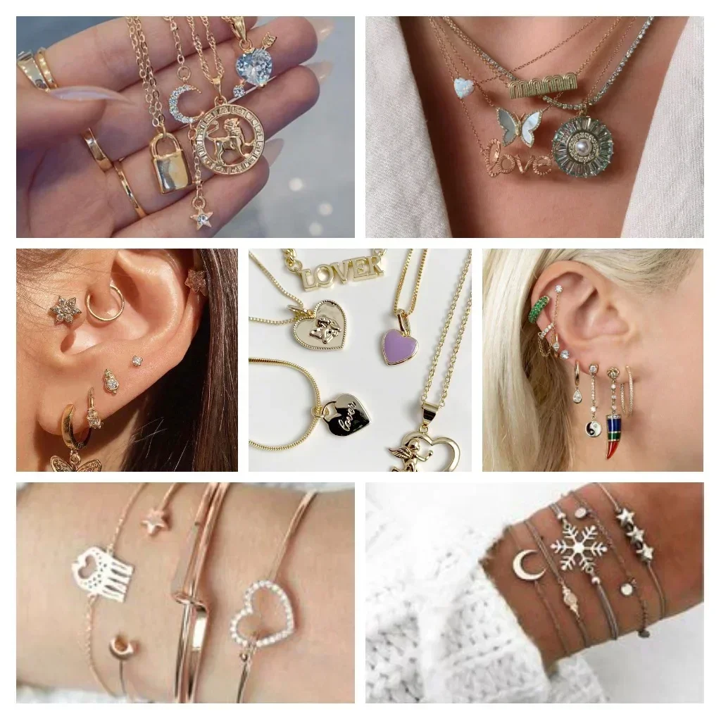 Cute Ainmals for Jewelry Making Supplies Gold Color Hearts Diy Earrings Bracelet Necklace Accessories Excellent Quality image 3