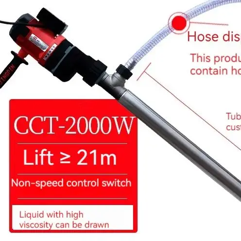 

1500W/2000W Portable 220V Electric Oil Pump Hand Barrel Pump Diesel Oil Drum Small Electric Pump Liquid Transfer Pump