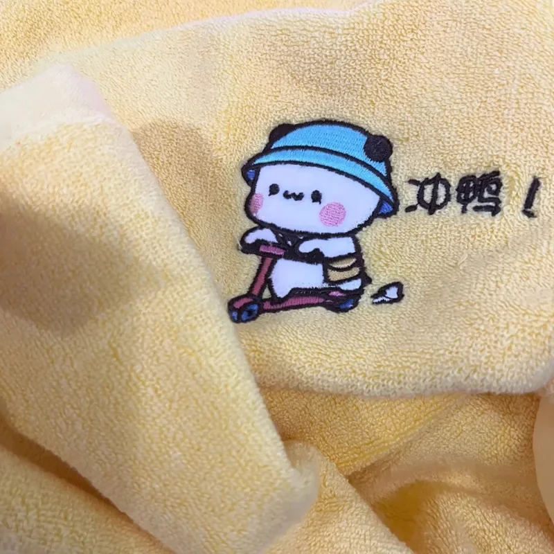 Kawaii Bubu And Dudu Towel Cute Soft Strong Water Absorption Bear Square Hand Towel Cotton Household Products Baby Shower