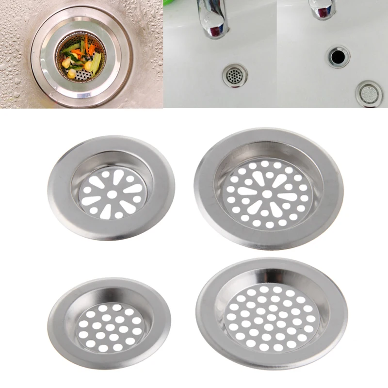 New Stainless Steel Mesh Sink Strainer Kitchen Bath Hair Catcher Trap Drain Filter