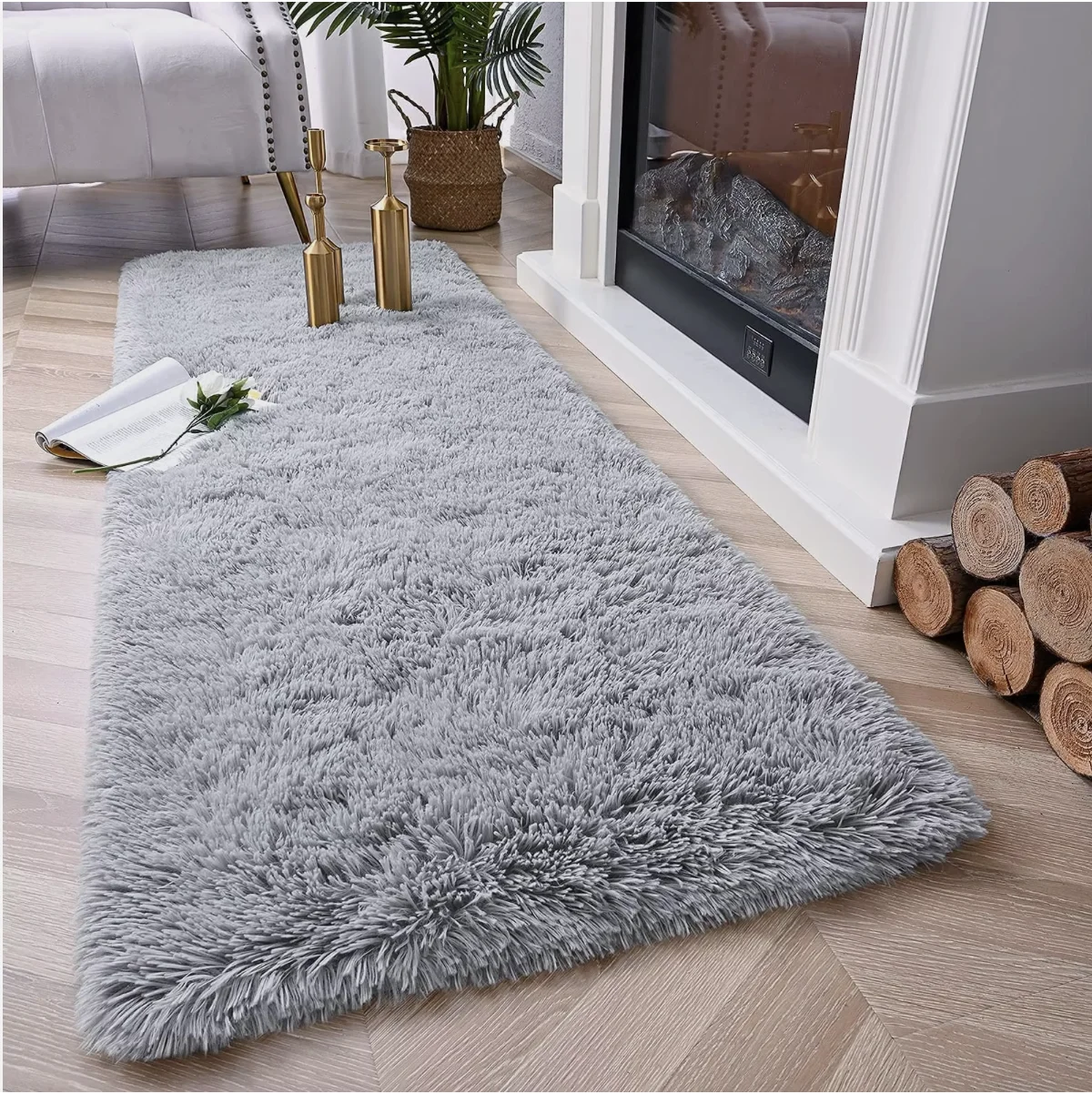 Soft Fluffy Area Rug Plush Bedroom Carpet Nursery Living Room Floor Mat