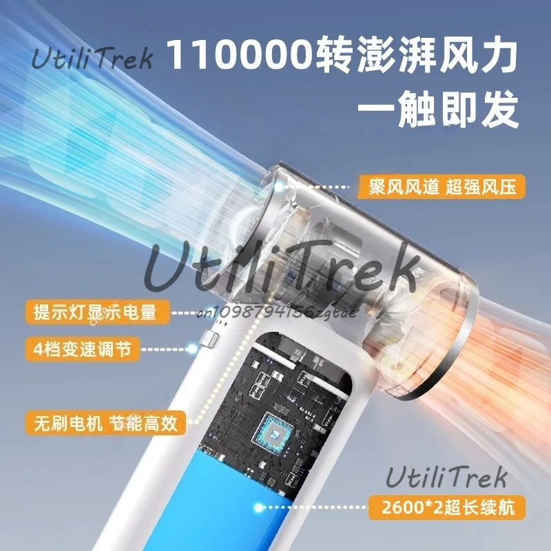 

5-в-1 портативный многофункциональный мини-маленький высокоскоростной вентилятор для кемпинга с турбовентилятором с вакуумным выдувом