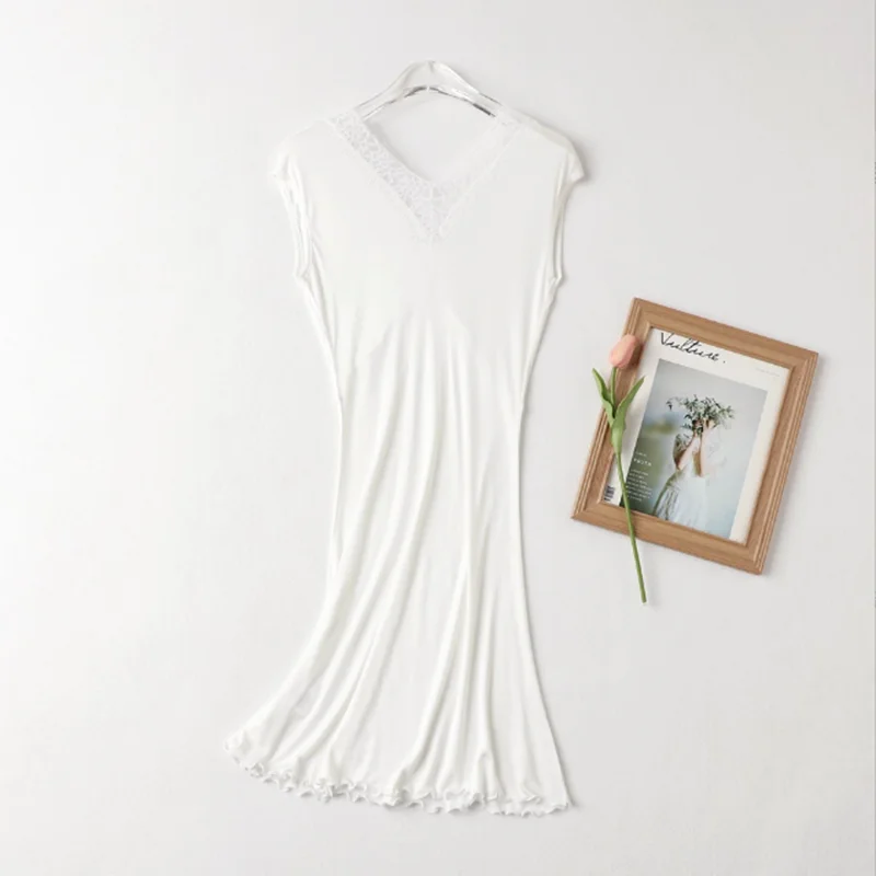 sexy v neck lace black summer clothes slip night dress women clothing korean fashion womens dresses white silk outfits for woman