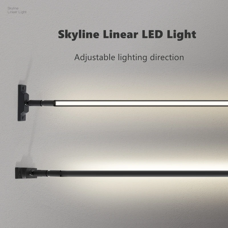 Lámpara de pared LED COB para sala de estar, Luz lineal de 4m/6m/8m para decoración de fondo, dormitorio, tiras LED minimalistas