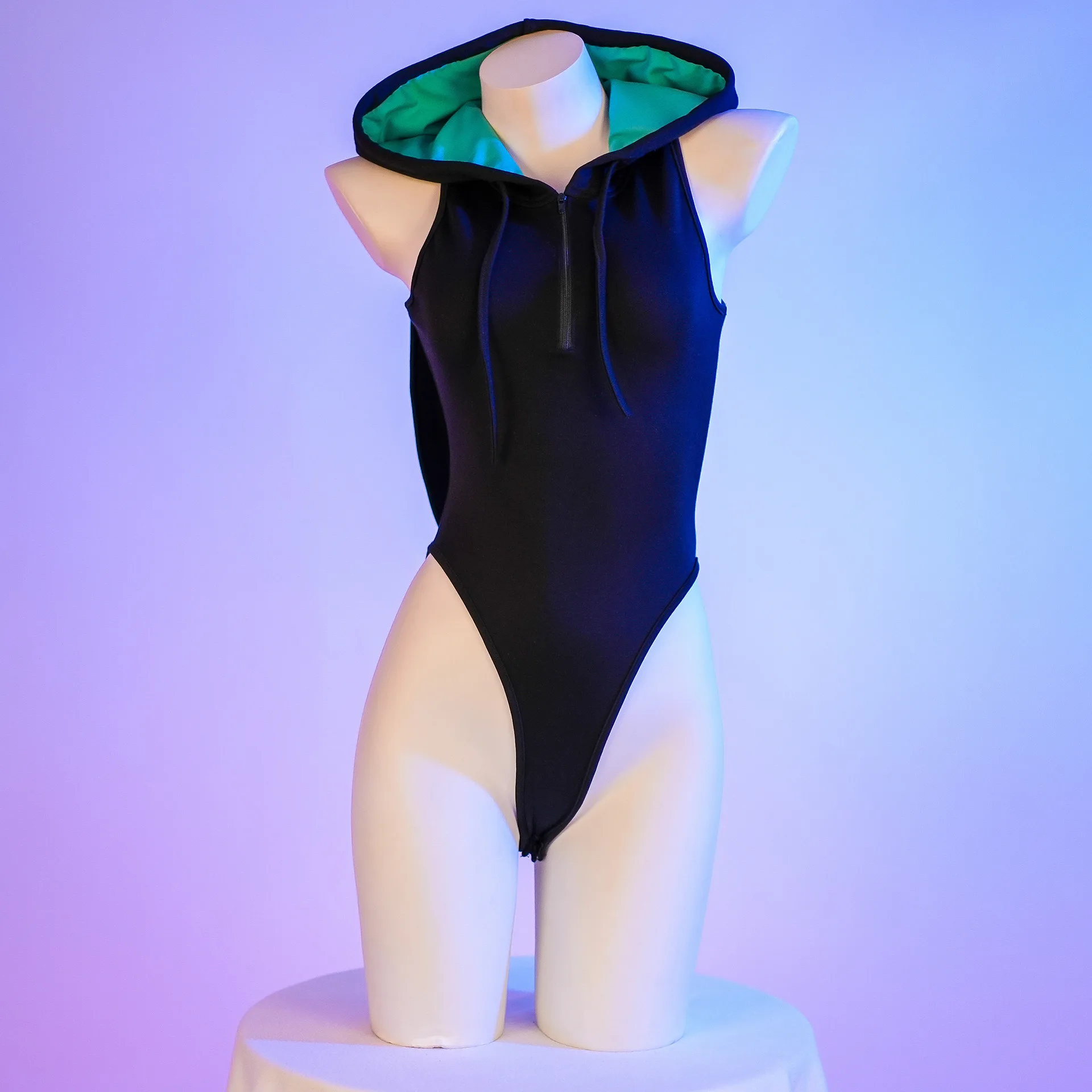 Anime Japanese Cute Rabbit Ear Hoodie Bodysuit Bunny Tight Fitting Girls Role Play Outfits Underwear Halloween Cosplay Costume