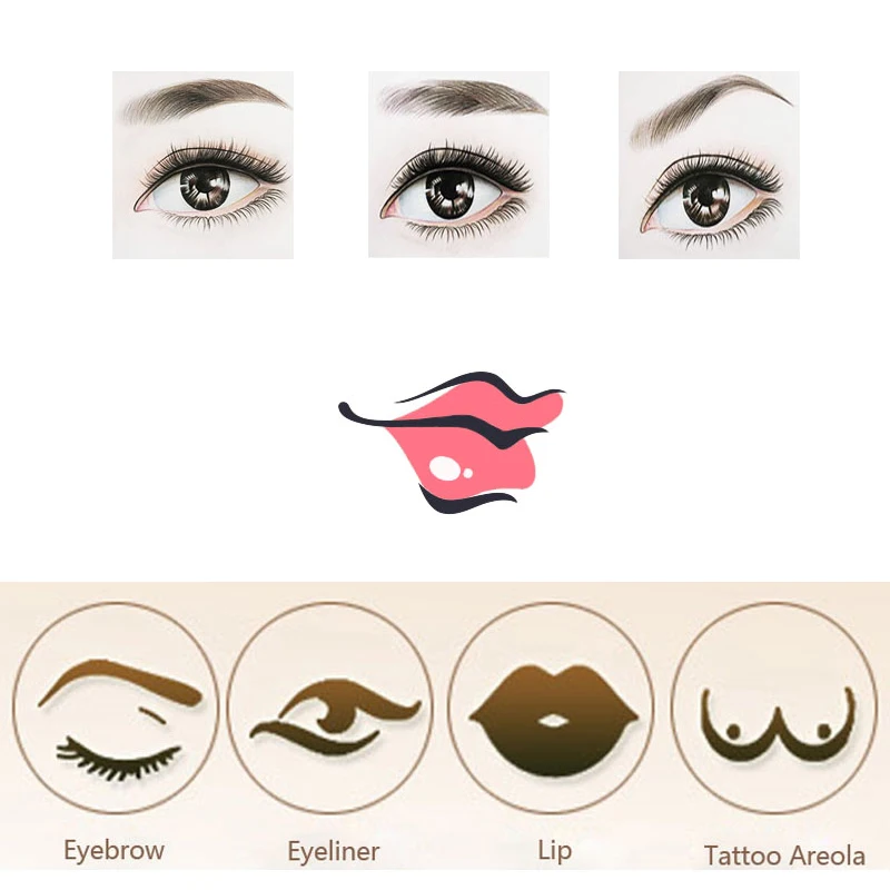 3D Eyebrow Lip Embroidery Munsu Tebori With Diamond Eyebrow Manual Pen Microblading Tattoo Machine For Permanent Makeup Tool