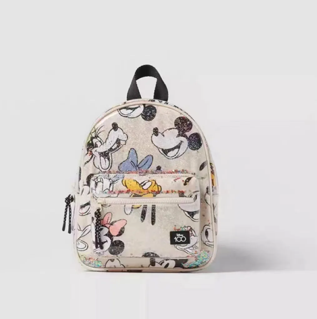 

Disney cartoon Mickey Mouse New Kids Backpack Mini Minnie Schoolbag Girls and Boys Cute Shoulder Bag