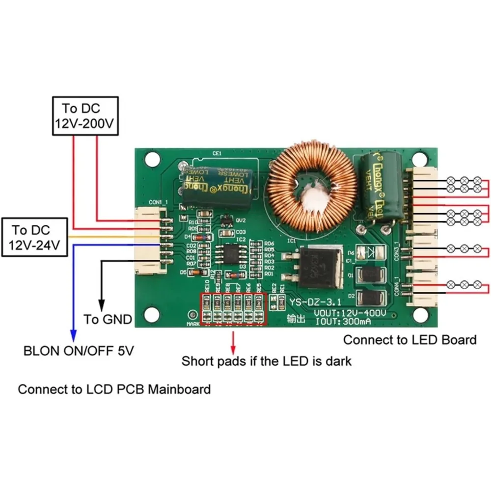 LCD Driver Board Universal 10-65 Inch LED LCD TV Backlight Constant Current Driver Board Boost Adapter Board For LED TV Monitors