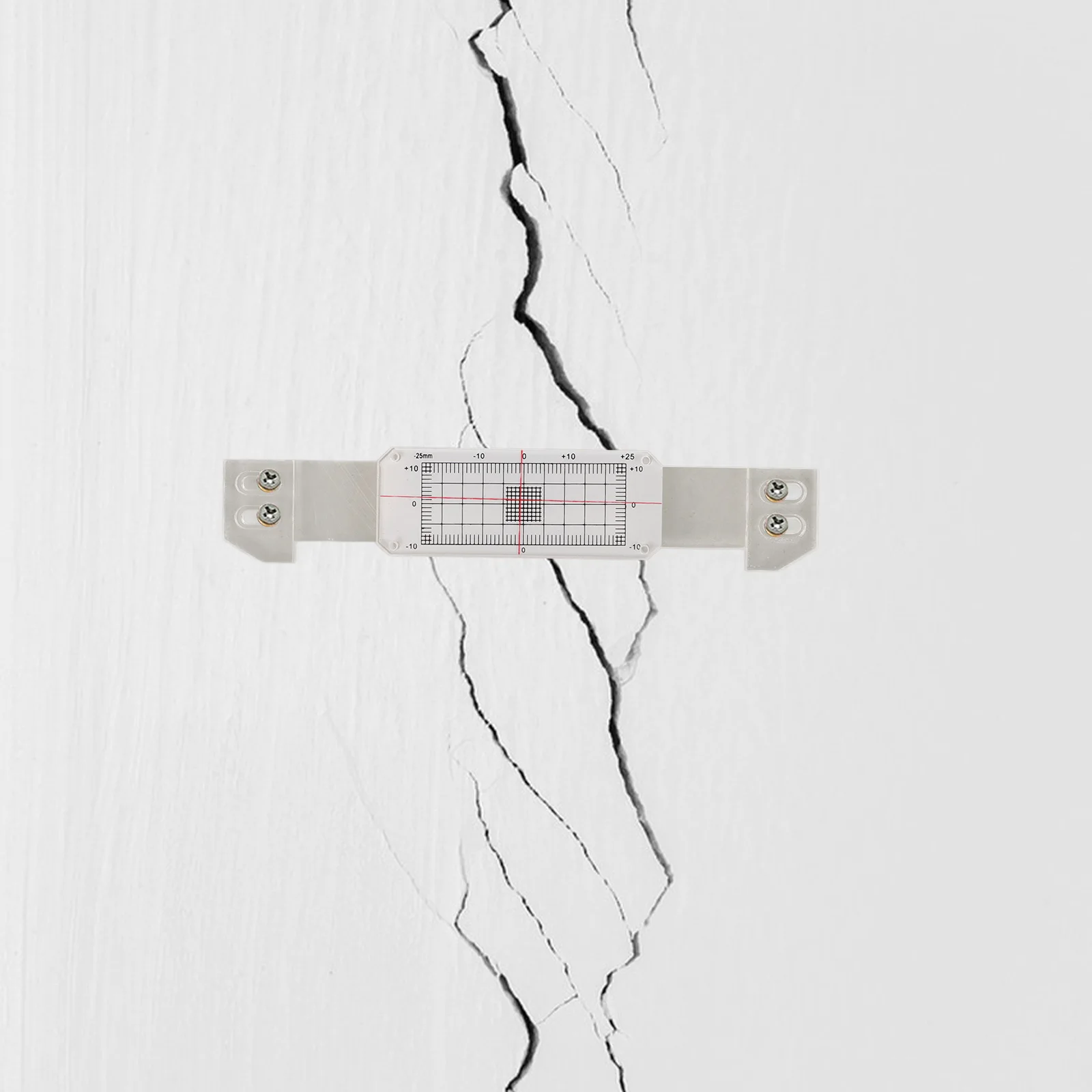 

Crack Monitoring Ruler Acrylic Pocket Portable Measuring Tool for Architectural Walls Gaps Crack Width Scale Ruler