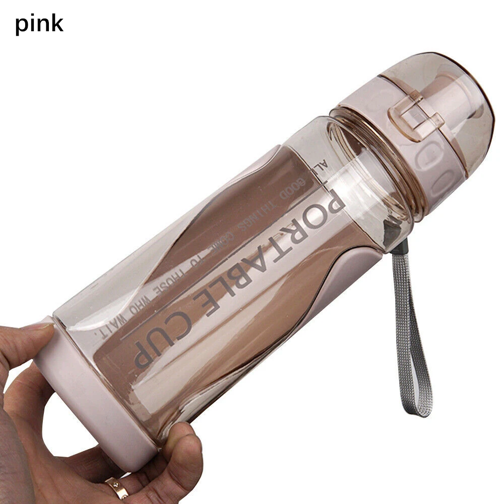 

500ml Travel Portable Clear Plastic Drinks Mugs Drinking Bottle Sports Water Bottle