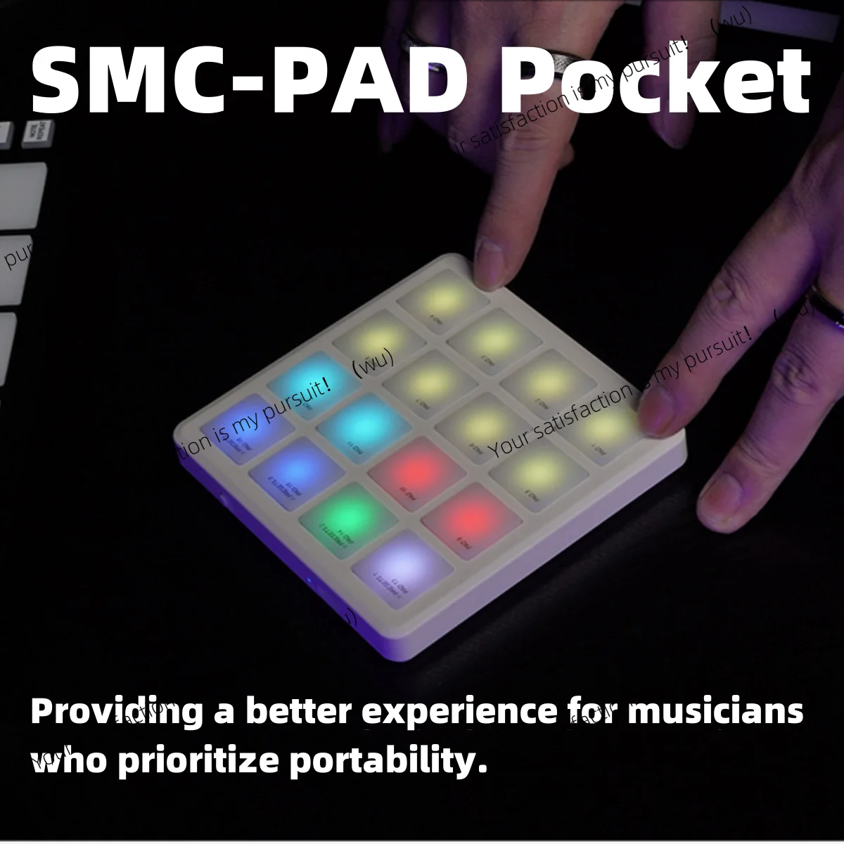 

SMC-PAD Беспроводной MIDI-контроллер с 16-панельным интерфейсом USB-C Портативный дизайн Компактный MIDI-пад Контроллер клавиатуры