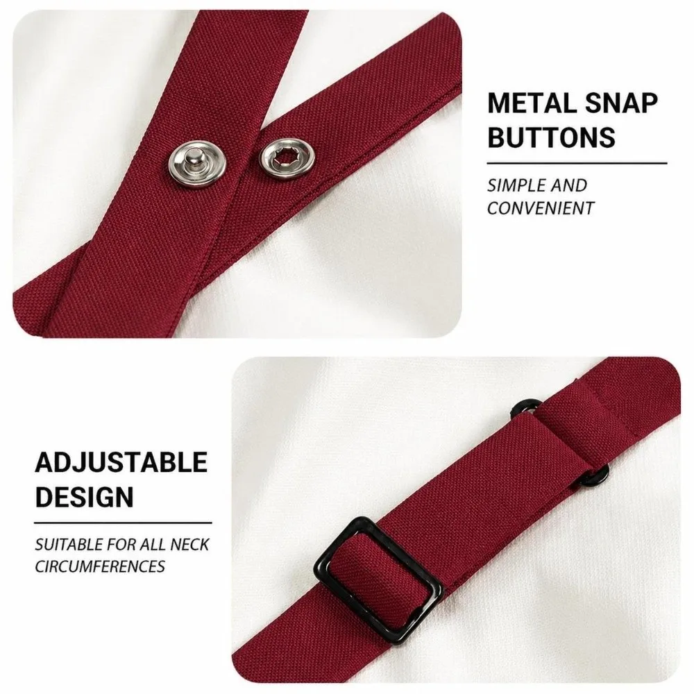 Removable Design Bow Tie Accessories Solid Color No Tying Knots Cross Tie Shirt Fine Texture Simple Style JK Uniform Decor