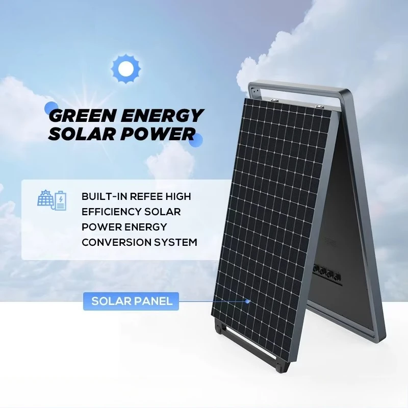 Solar Power High Brightness Screen Sunlight Readable Advertising Sign LCD Display Outdoor Waterproof Digital Poster