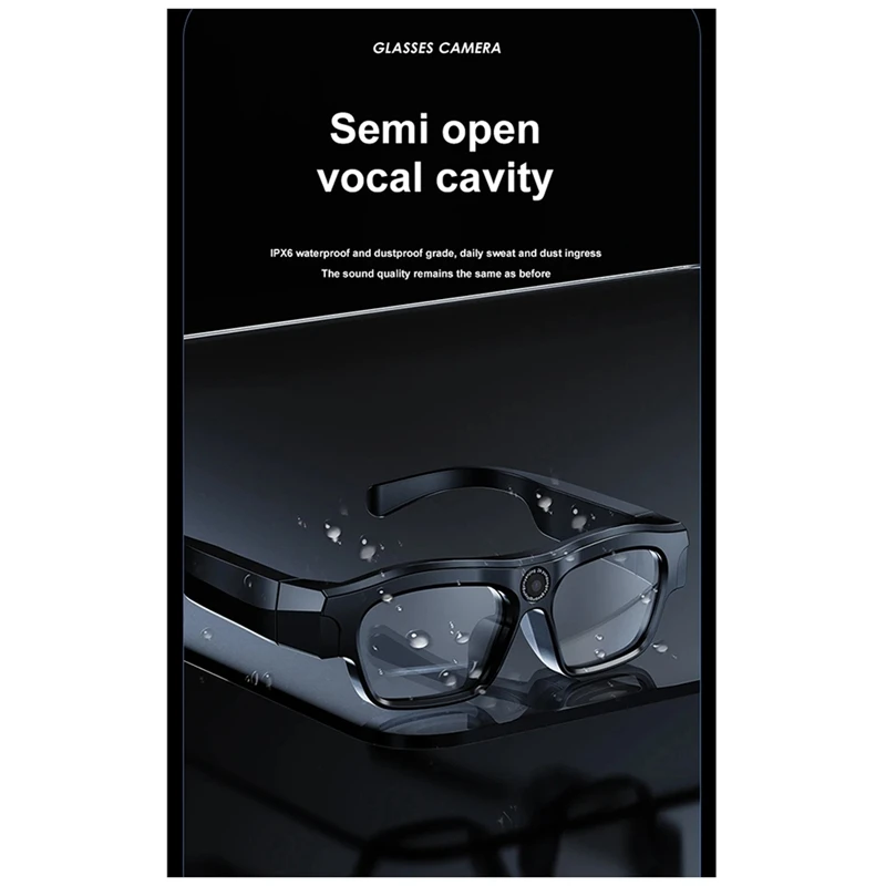 4K Bluetooth Intelligent Glasses Integrated Photography & Recording Video With Wifi Hotspot