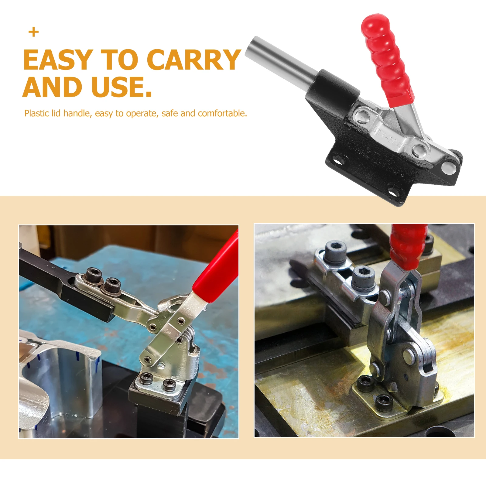 

Horizontal Push Pull Clamp Premium Quick Release Toggle Clamp for Fast Locking Compact Grip Tool Fastener Hand Tool