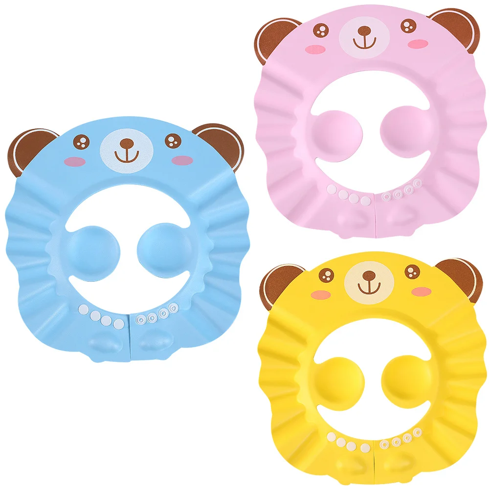 3 قطعة قبعة شامبو للأطفال قابلة للتعديل قبعة دش مقاومة للماء قبعة استحمام للرضع شامبو لحماية الأذن ملحقات استحمام للأطفال #6