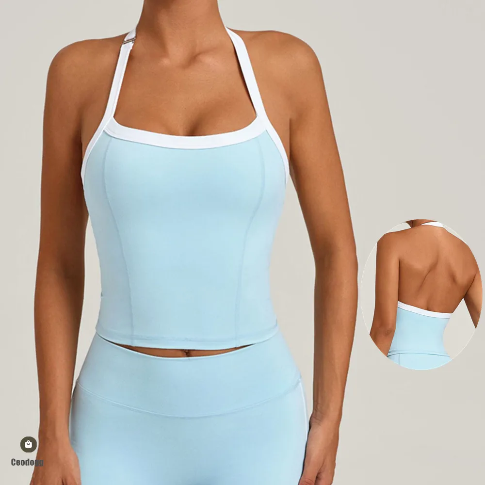 

Halter Top Sports Bra Women Push Up Fitness Yoga Bra Underwear Gym Sport Tops Women Running Vest Bralette XP197