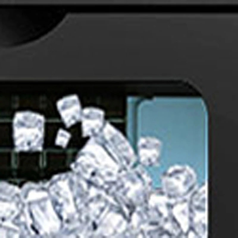 

Countertop Ice Makers Stainless Steel Housing Auto Self-Cleaning With Ice Bags And Ice Scoop Kitchen Office And More