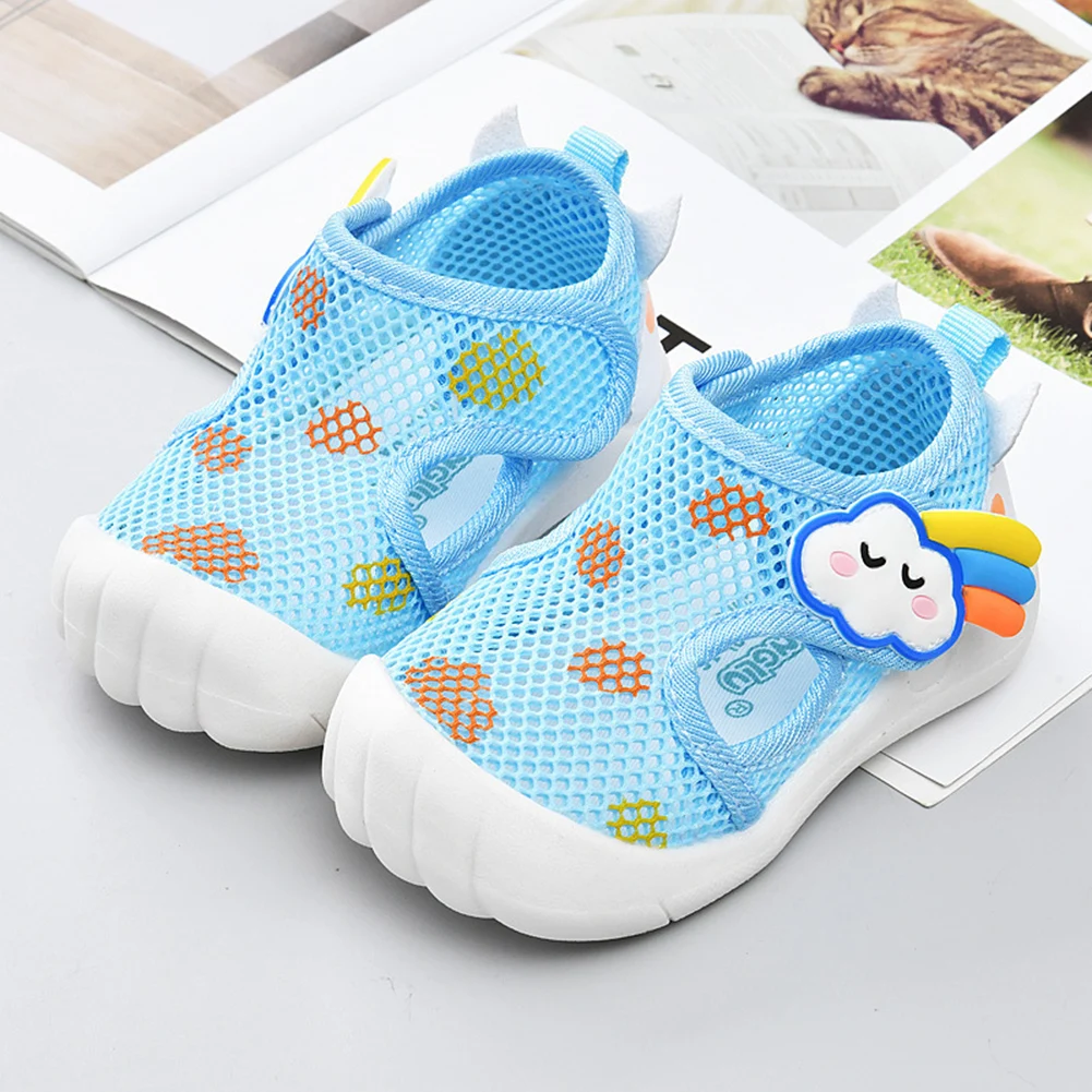 Baby Boys Girls Breathable Double Mesh Toddler Shoes Soft Bottom Elastic Comfortable  Non-slip Casual Shoes for Learning Walking