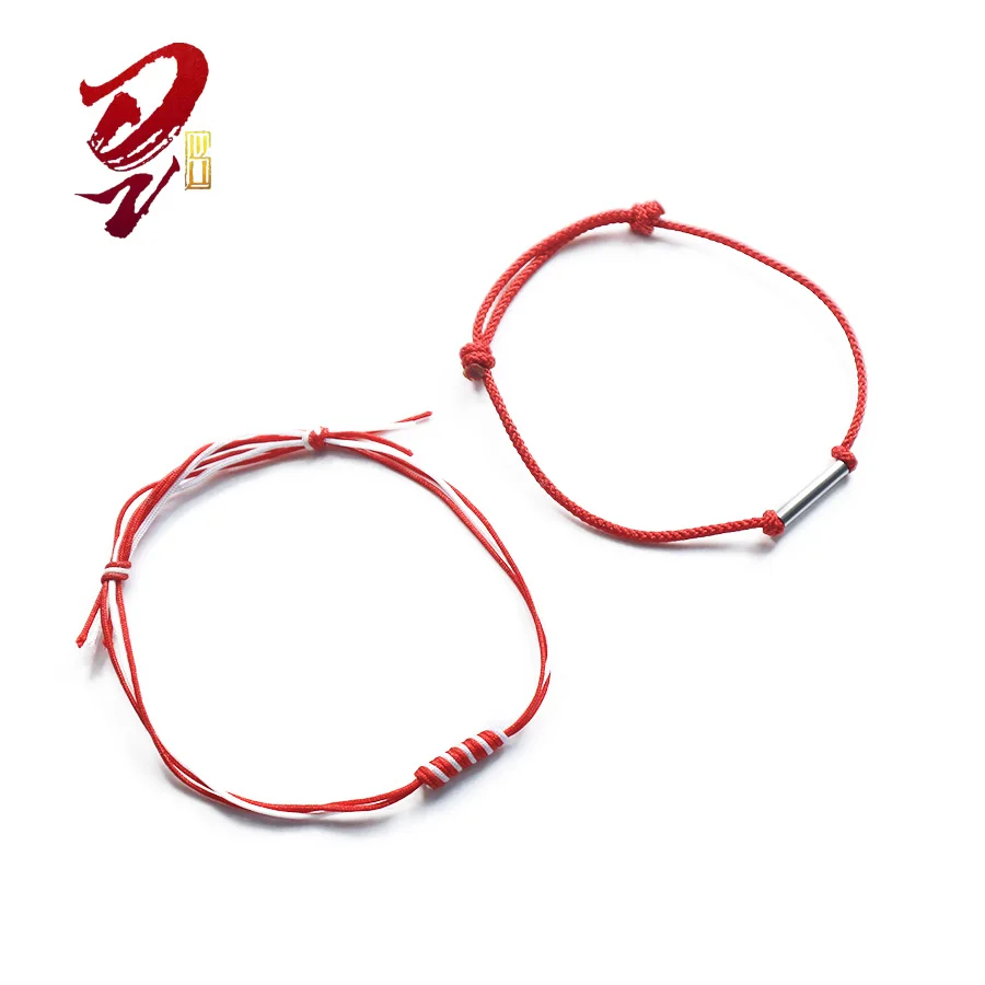 SkyNani Thai Drama Witch Hand Rope Adjustable round Tube Red String Woven Cotton Rope Simple Couple Rope Fashion Jewelry