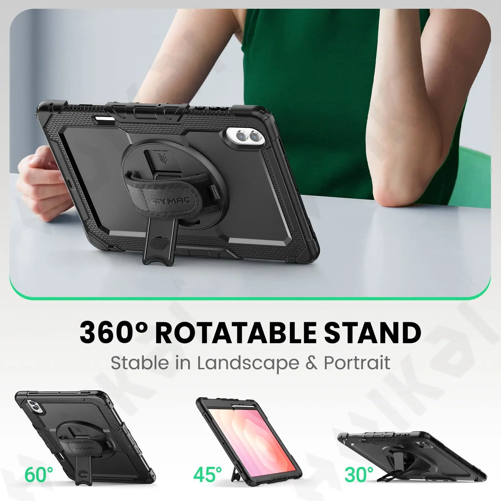 Case For Samsung For Galaxy Tab S11 Ultra 14.6 Inch Heavy Duty Shockproof Protective Case 360° Rotating Stand Cover