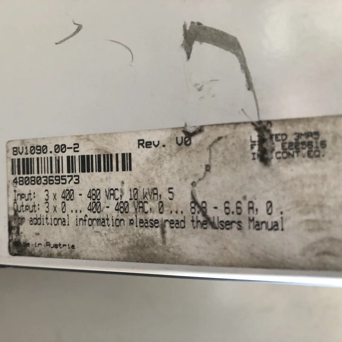 

Сервопривод B&R ACOPOS 1090 8V1090.00-2 AC112 AC122