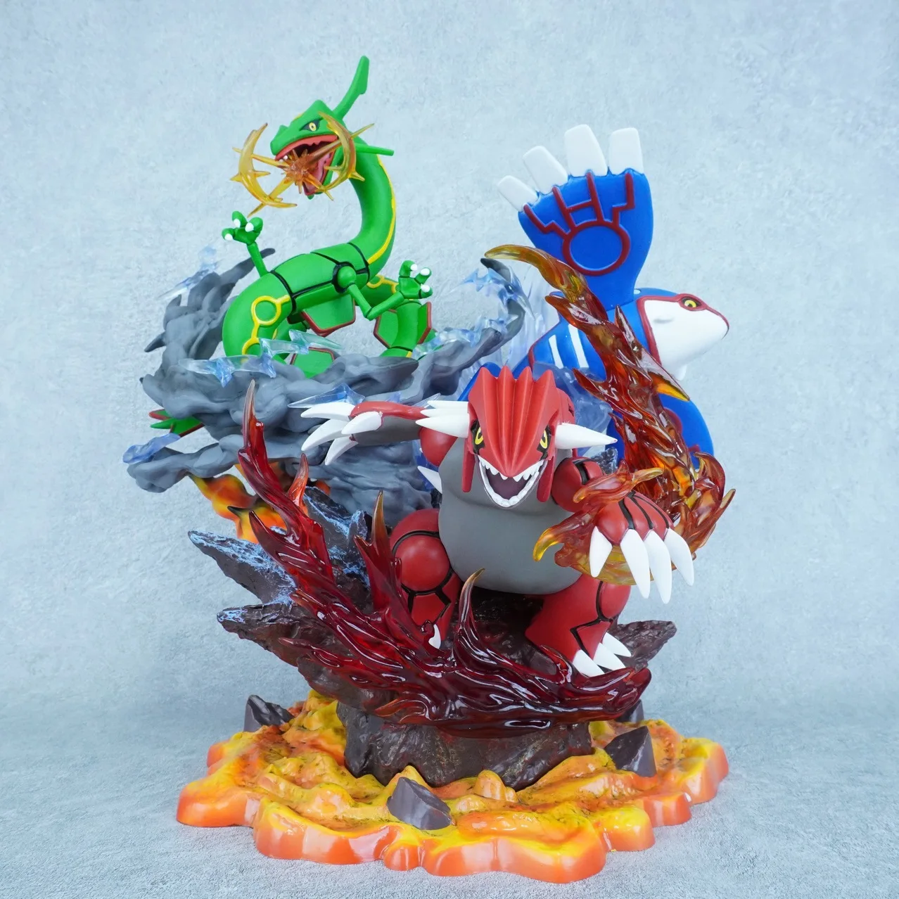 

Anime Pokemon Figure Hoenn Region 382 Kyogre 383 Groudon 384 Rayquaza Action Figure Figurine Collect Model Desk Decor Toy Gift