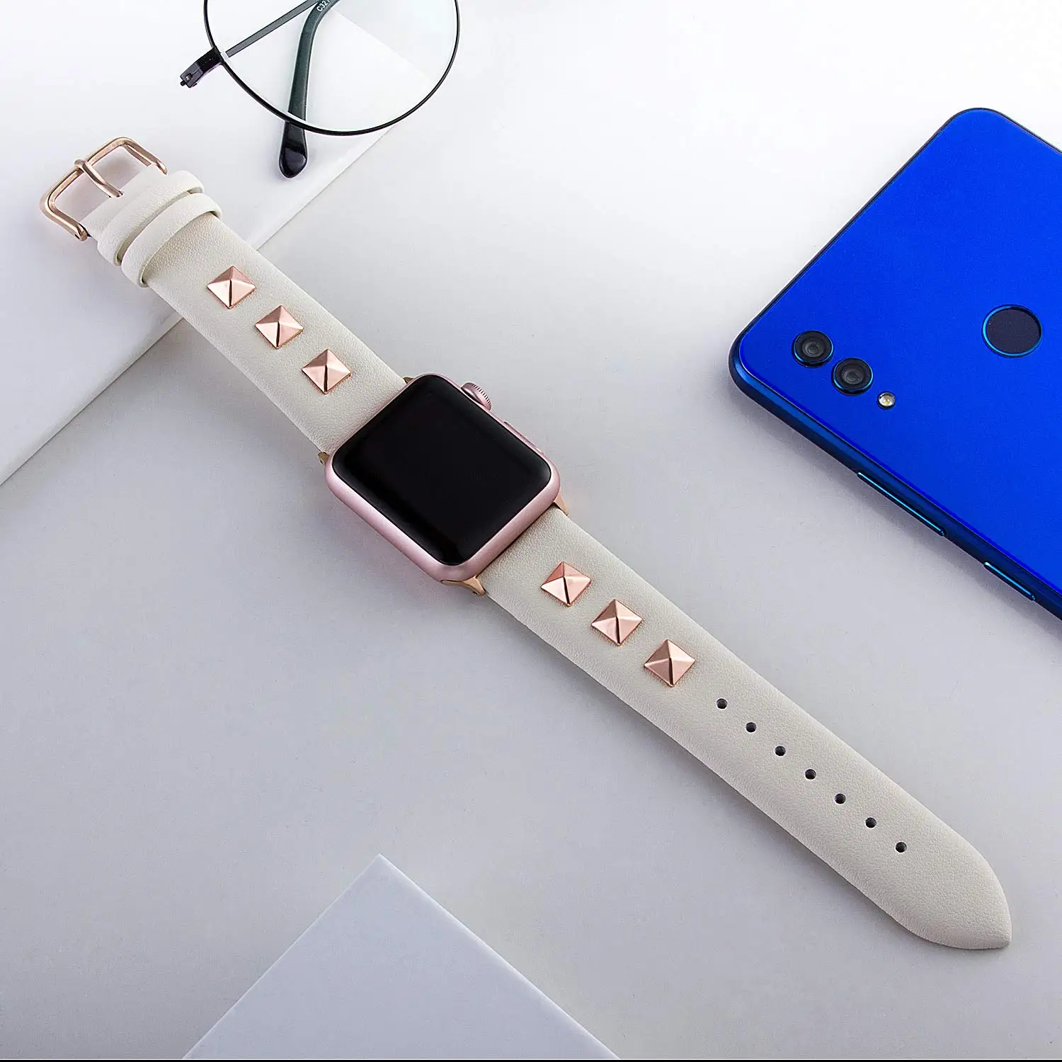 Rivet Leather Band for Apple Watch Ultra 49mm 8 7 6 5 4 se Strap 41mm 45mm 40mm 44mm Bracelet Loop for iWatch 3 2 1 38mm 42mm