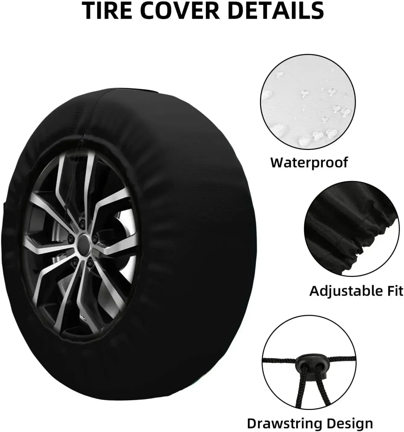 Husky animal cão capa de pneu sobressalente protetores de roda à prova de intempéries universal apto para reboque rv suv caminhão campista reboque de viagem
