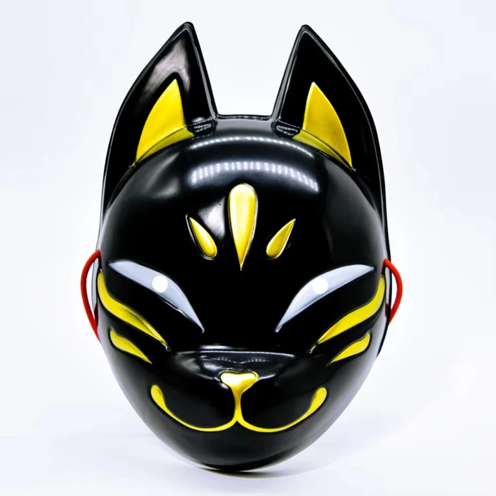 QQ Japanese Anime Demon Fox Mask Fox Face Mask Cosplay Animal Face Cover Hair Accessory Masquerade Costume Face Cover for Hallow