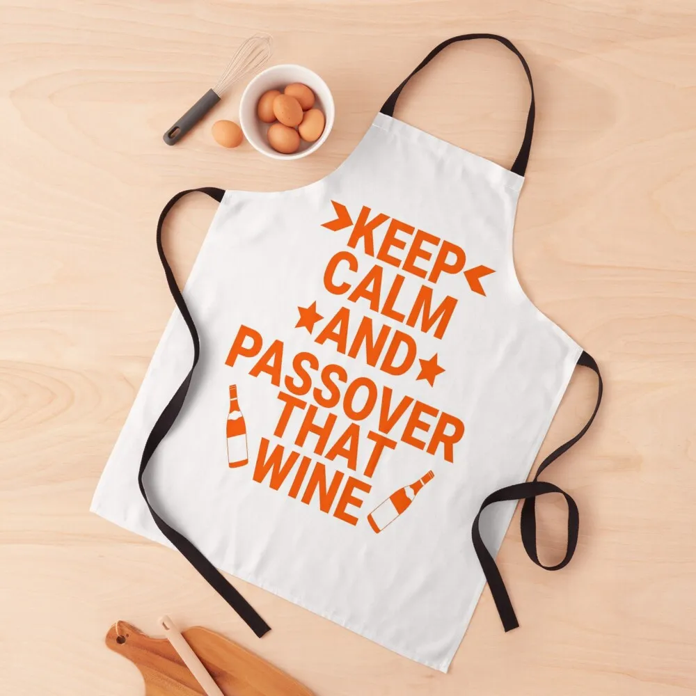 

Orange Keep Calm And Passover That Wine Apron Kitchenware women's kitchens Bib For Kitchen Womens Dresses Apron