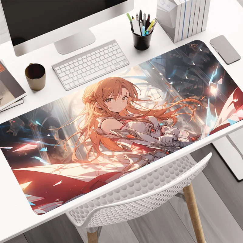 Large Anime Gaming Mousepad - Anti-Slip Natural Rubber Desk Mat for Keyboard and Mouse - HD Design for Office and Home Use