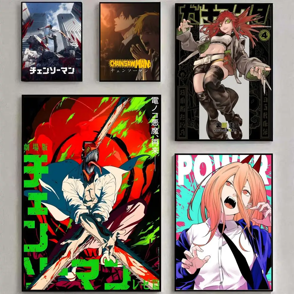 C-C-Chainsaw M-M-Man-The Movie R-R-Reze A-Arc Anime-Poster, HD-wasserdichtes Leinwand-Poster, Kunst: Ästhetische Wanddekoration für Zuhause, Bar und mehr