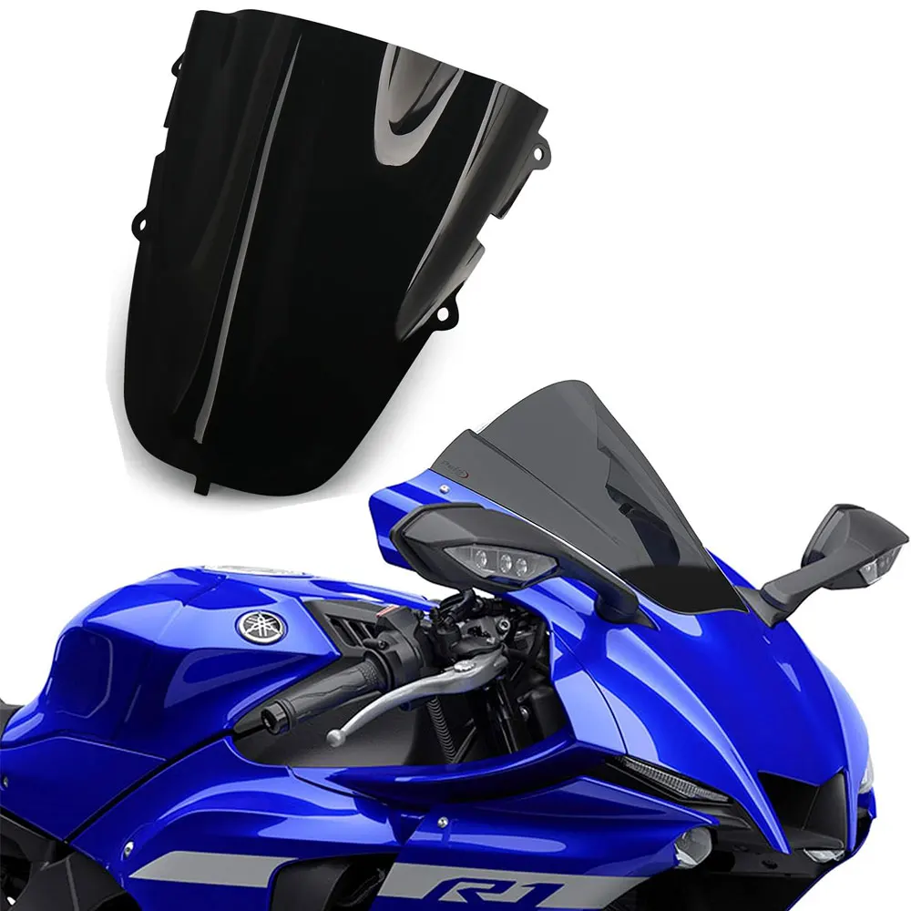 New Motorcycle Double Bubble Racing Windscreen Deflector Windshield Wind Deflector For YAMAHA YZF R1 R1M YZF-R1M YZF-R1
