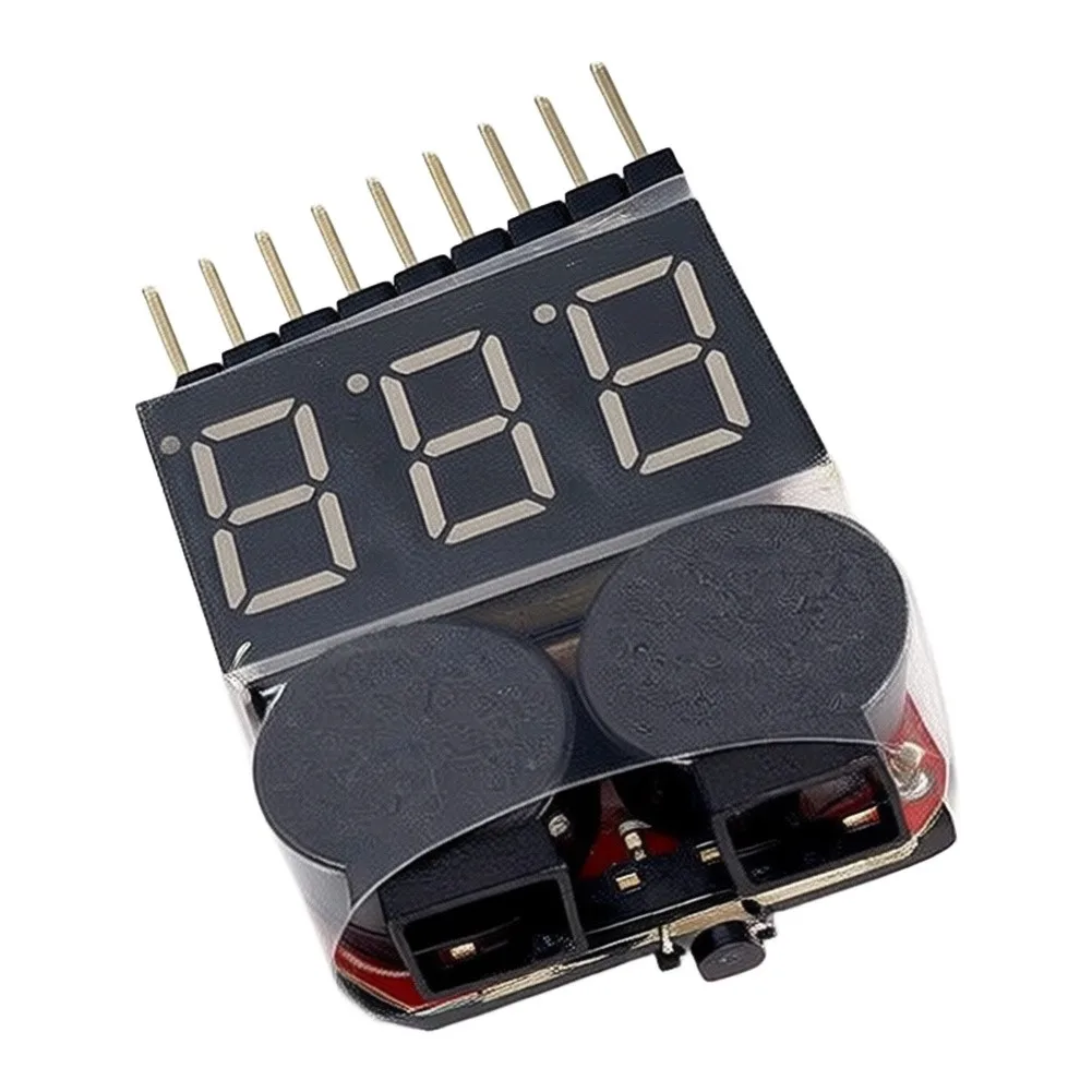 Battery Voltage Tester for lipo Battery Tester Voltage Detection Precision Alarm Set for value Range Size: 40mm X 25mm X 11mm