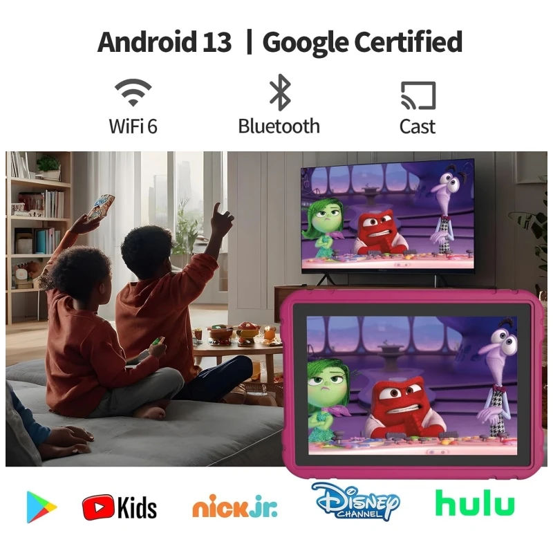 Vendite calde 10.1 "Android 13 Tablet Per I Bambini Tipo-C Regalo Custodia In Silicone 4 GB di RAM 64 GB di ROM Allwinner A523 8-core CPU 6000 mAh