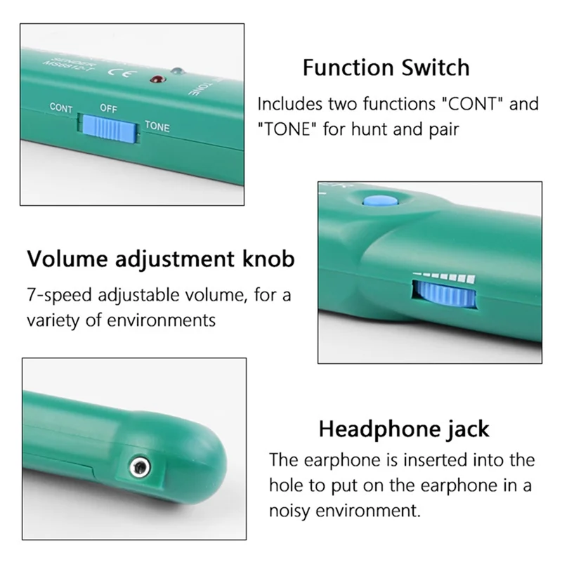 MS6812 LAN เครื่องทดสอบสายเคเบิลเครือข่ายโทรศัพท์สายโทรศัพท์ Tracker Tracer สําหรับ UTP STP Cat5 Cat6 Line Finder ไม่มีแบตเตอรี่-AU47