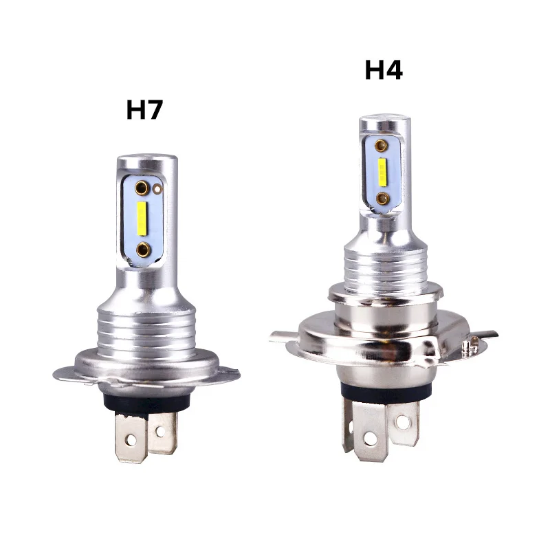 

2pcs Mini H7 H4 LED Headlight Bulb 1860 Chip Car Lights Super Bright High Low Beam 6500K Car Driving Lamp Auto Fog Light 12V-24V