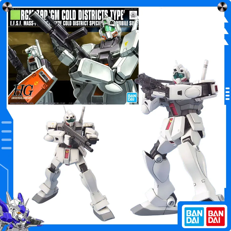 

Original Bandai Gundam 0080 1/144 HGUC RGM-79D GM Cold District Type Action Figure Assembly Model Collect Ornament Festival Gift