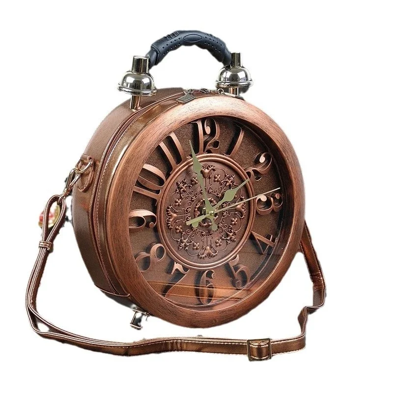 بو ثلاثية الأبعاد ساعة دلو حقيبة تصميم حقيبة يد Y2K حقيبة الهاتف المحمول Temu موضة شخصية ساعة قطري الصليب حقيبة كتف الإبداعية #6