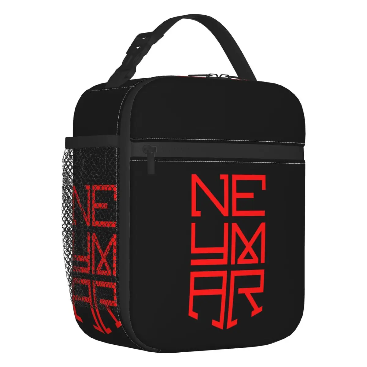 Custom Red Neymar Football Lunch Bag Men Women Cooler Warm Insulated Lunch Boxes for Student School