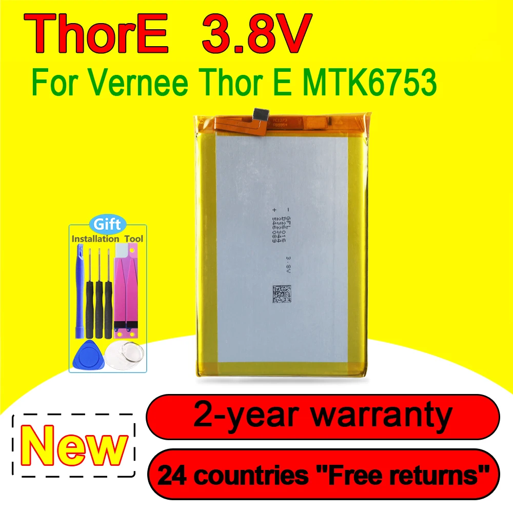 

New 5020mAh Battery For Vernee Thor E MTK6753 Mobile Phone In Stock High Quality +Tracking Number